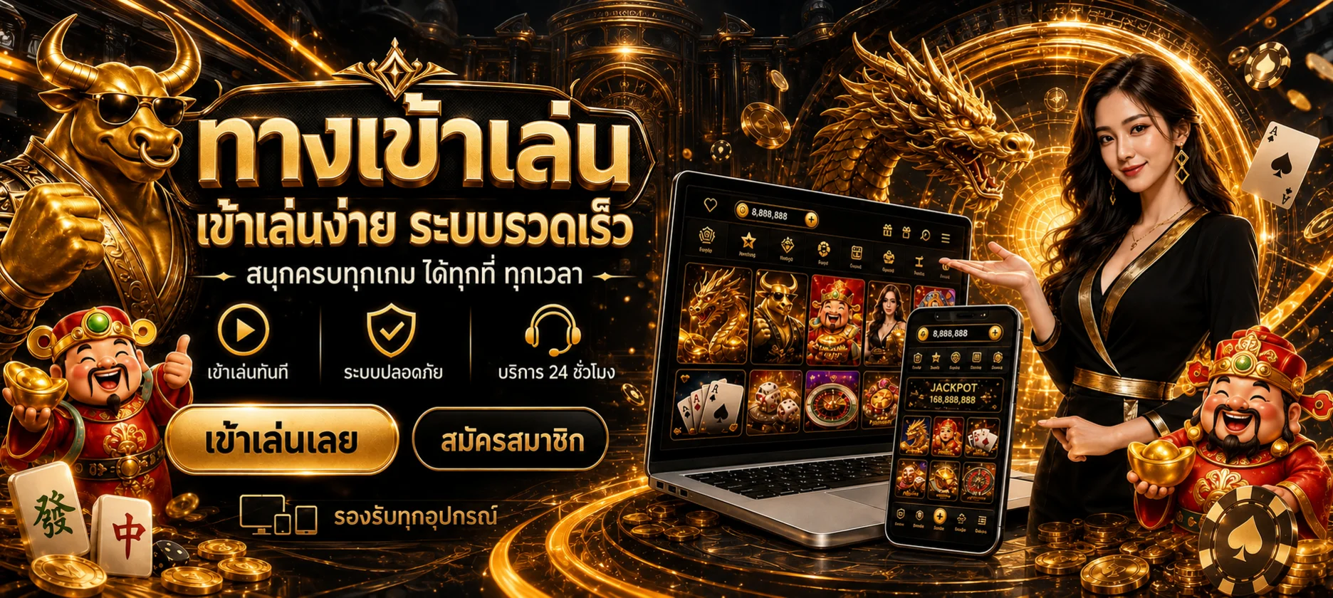 ทางเข้าเล่น DRAGONGOLD99 บนอุปกรณ์หลายรูปแบบ